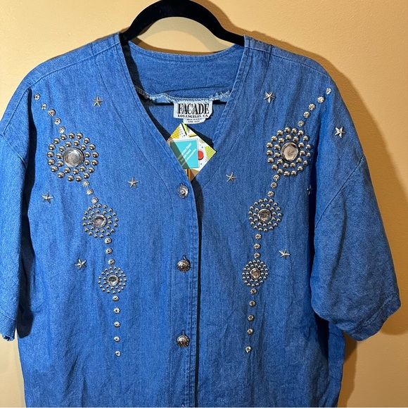 Facade vintage denim studded set - Picture 2 of 8